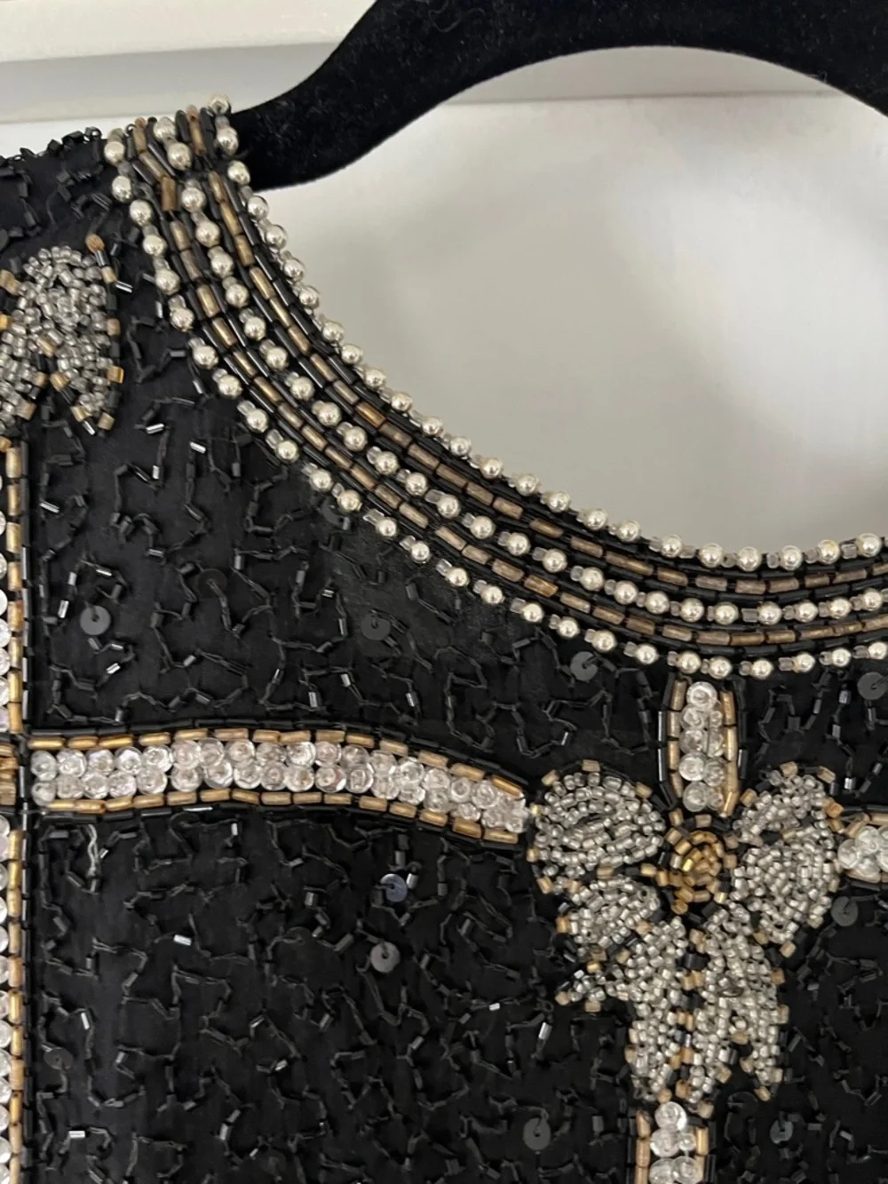 Vintage Embellished Black Sequin Cropped Jacket - Picture 16 of 16